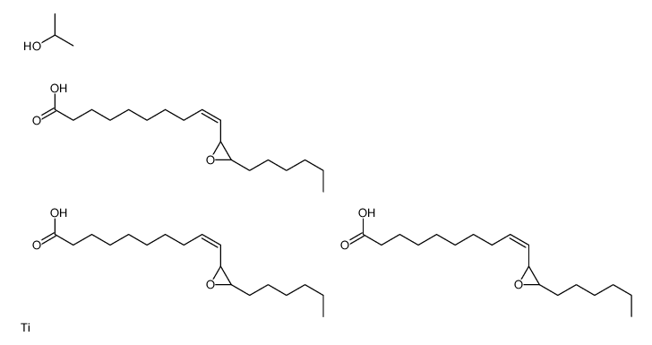 tris[10-(3-hexyloxiranyl)dec-9-eno-1-ato-O1](propan-2-olato)titanium结构式