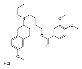 4-[(6-methoxy-1,2,3,4-tetrahydronaphthalen-2-yl)-propylamino]butyl 3,4-dimethoxybenzoate,hydrochloride结构式