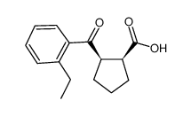 CIS-2-(2-ETHYLBENZOYL)CYCLOPENTANE-1-CARBOXYLIC ACID structure