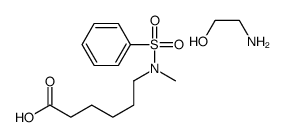 6-[methyl(phenylsulphonyl)amino]hexanoic acid, compound with 2-aminoethanol (1:1) structure