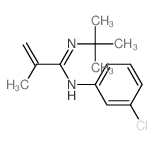 N-(3-chlorophenyl)-2-methyl-N-tert-butyl-prop-2-enimidamide structure