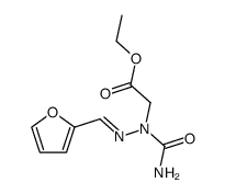 3-furfurylidenamino-hydantoic acid ethyl ester Structure