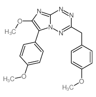 Imidazo(1,2-b)-1,2,4,5-tetrazine, 7-methoxy-6-(4-methoxyphenyl)-3-((4-methoxyphenyl)methyl)-结构式