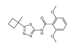 N-[5-(1-methylcyclobutyl)-1,3,4-thiadiazol-2-yl]-2,6-dimethoxybenzamide Structure
