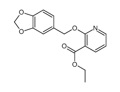 ethyl 2-(1,3-benzodioxol-5-ylmethoxy)pyridine-3-carboxylate Structure