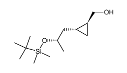 [(1S,2R)-2-((2S)-2-{[tert-butyl(dimethyl)silyl]oxy}propyl)cyclopropyl]methanol Structure