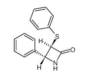 (3SR,4SR)-4-phenyl-3-phenylsulfanyl-azetidin-2-one结构式