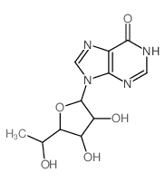 6H-Purin-6-one,9-(6-deoxy-b-D-allofuranosyl)-1,9-dihydro- picture