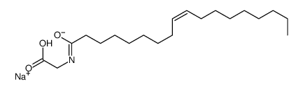 sodium,2-[[(Z)-octadec-9-enoyl]amino]acetate Structure