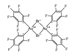 di-μ-bromotetrakis(pentafluorophenyl)digold(III)结构式