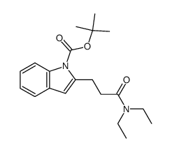 tert-butyl 2-(2'-diethylcarbamoylethyl)indole-1-carboxylate Structure