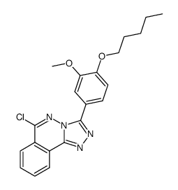 6-chloro-3-(3-methoxy-4-(pentyloxy)phenyl)-[1,2,4]triazolo[3,4-a]phthalazine结构式