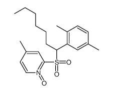 2-[1-(2,5-dimethylphenyl)heptylsulfonyl]-4-methyl-1-oxidopyridin-1-ium Structure