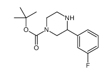 tert-butyl 3-(3-fluorophenyl)piperazine-1-carboxylate Structure