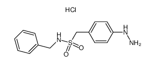 4-Hydrazino-N-(phenylmethyl)benzenemethanesulphonamide, hydrochloride结构式