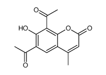 6,8-diacetyl-7-hydroxy-4-methylchromen-2-one结构式