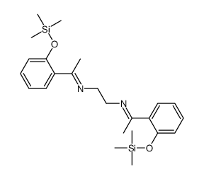 1-(2-trimethylsilyloxyphenyl)-N-[2-[1-(2-trimethylsilyloxyphenyl)ethylideneamino]ethyl]ethanimine Structure