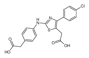 [2-(4-Carboxymethyl-phenylamino)-4-(4-chloro-phenyl)-thiazol-5-yl]-acetic acid Structure