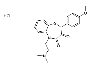 5-[2-(dimethylamino)ethyl]-2-(4-methoxyphenyl)-1,5-benzothiazepine-3,4-dione,hydrochloride结构式