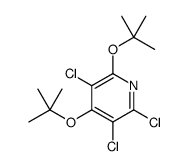 2,3,5-trichloro-4,6-bis[(2-methylpropan-2-yl)oxy]pyridine结构式