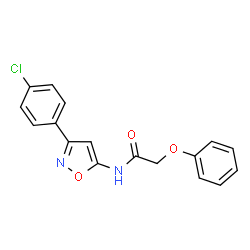 N-[3-(4-Chlorophenyl)-1,2-oxazol-5-yl]-2-phenoxyacetamide结构式