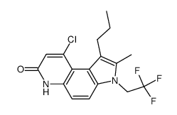 9-Chloro-2-methyl-1-propyl-3-(2,2,2-trifluoroethyl)-3,6-dihydro-pyrrolo[3,2-f]quinolin-7-one Structure