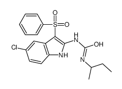 1-[3-(benzenesulfonyl)-5-chloro-1H-indol-2-yl]-3-butan-2-ylurea结构式