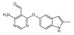 4-amino-6-[(2-methyl-1H-indol-5-yl)oxy]pyrimidine-5-carbaldehyde结构式