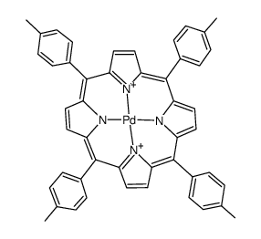 5,10,15,20-四(4-甲基苯基)-21H,23H-卟吩钯结构式