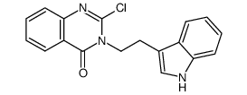 2-chloro-3-(2-(indol-3-yl)ethyl)-4(3H)-quinazolinone结构式