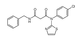 N-benzyl-N'-(2-thiazolyl)-N'-p-chlorophenylmalonamide结构式