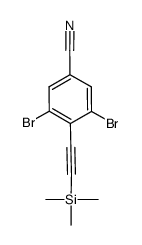 3,5-dibromo-4-trimethylsilylethynylbenzonitrile结构式