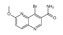 4-bromo-6-(methyloxy)-1,5-naphthyridine-3-carboxamide Structure