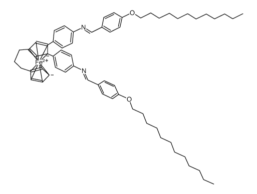 3,4-di[4-(4-dodecyloxybenzaldimino)phenyl][3]ferrocenophane结构式