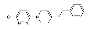 3-chloro-6-[3,6-dihydro-4-(2-phenylethyl)-1(2 H)-pyridinyl]pyridazine结构式