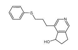 4-(3-(phenylthio)propyl)-6,7-dihydro-5H-cyclopenta[c]pyridin-5-ol Structure