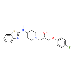 (S)-4-[(Benzothiazol-2-yl)methylamino]-α-[(4-fluorophenoxy)methyl]-1-piperidineethanol结构式