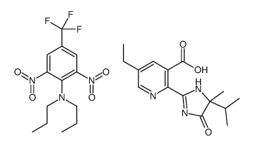 2,6-dinitro-N,N-dipropyl-4-(trifluoromethyl)aniline,5-ethyl-2-(4-methyl-5-oxo-4-propan-2-yl-1H-imidazol-2-yl)pyridine-3-carboxylic acid Structure