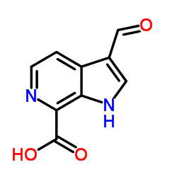 3-Formyl-6-azaindole-7-carboxylic acid structure