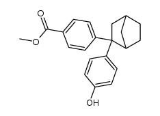 methyl 4[2-(4-hydroxyphenyl)bicyclo[2.2.1]hept-2-yl]benzoate Structure