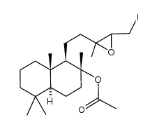 [1R-[1R-(2α,2β,4aβ,8aα)]]-1-(5-iodo-3,4-epoxy-3-methylpentyl)-decahydro-2,5,5,8a-tetramethyl-2-naphthalenol acetate结构式