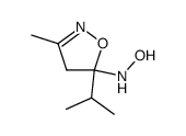 5-Isoxazolamine,4,5-dihydro-N-hydroxy-3-methyl-5-(1-methylethyl)-(9CI)结构式