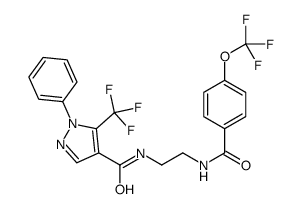 1-phenyl-N-[2-[[4-(trifluoromethoxy)benzoyl]amino]ethyl]-5-(trifluoromethyl)pyrazole-4-carboxamide Structure