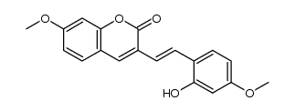 (E)-3-(2-hydroxy-4-methoxystyryl)-7-methoxy-2H-chromen-2-one结构式