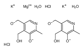 magnesium,dipotassium,[5-hydroxy-4-(hydroxymethyl)-6-methylpyridin-3-yl]methanolate,dichloride,dihydrate Structure