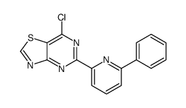 7-chloro-5-(6-phenylpyridin-2-yl)-[1,3]thiazolo[4,5-d]pyrimidine结构式