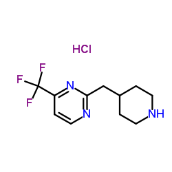 2-(4-Piperidinylmethyl)-4-(trifluoromethyl)pyrimidine hydrochloride (1:1)结构式