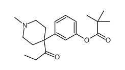 2,2-Dimethylpropanoic acid 3-[1-methyl-4-(1-oxopropyl)-4-piperidinyl]phenyl ester结构式