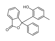 3-(2-hydroxy-5-methylphenyl)-3-phenyl-2-benzofuran-1-one结构式