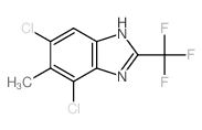 1H-Benzimidazole,5,7-dichloro-6-methyl-2-(trifluoromethyl)-结构式